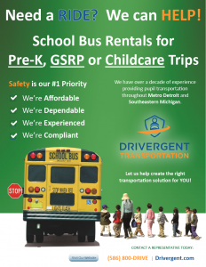 School Bus Rental - Childcare Flyer