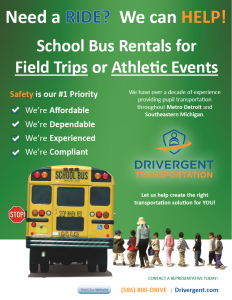 School Bus Rental - Field Trip Flyer