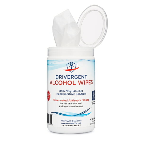 Drivergent Hand Sanitizer Alcohol Wipes Out